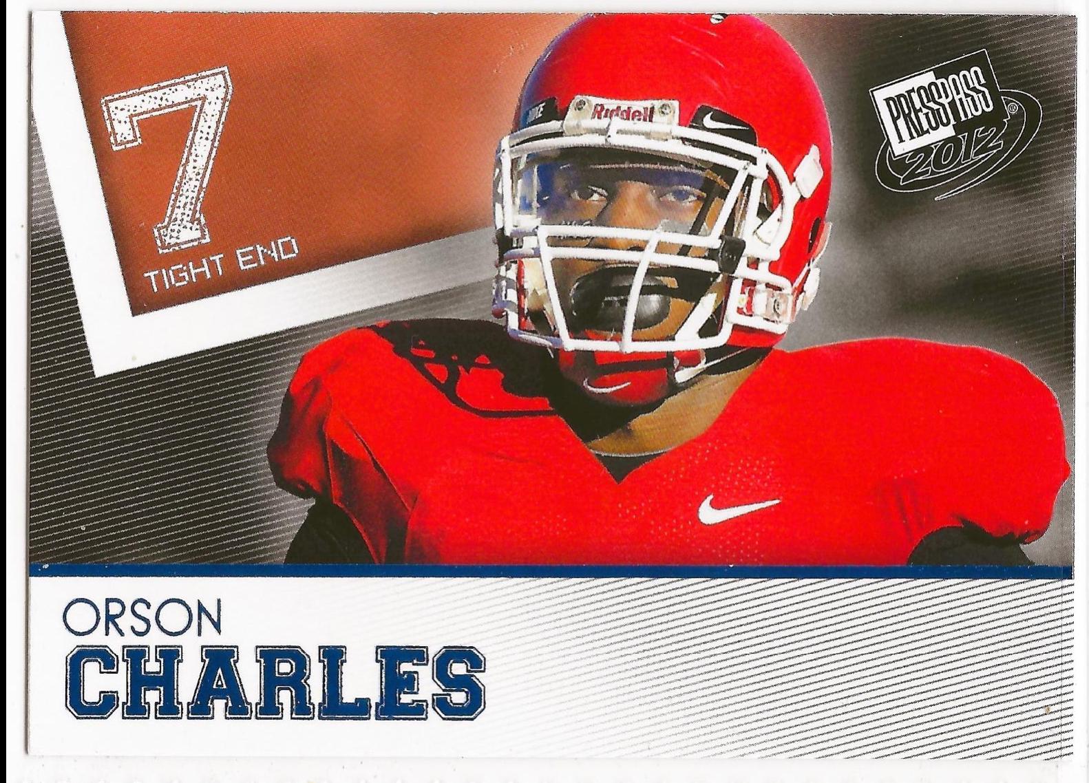 Orson Charles #6 Football Cards 2012 Press Pass