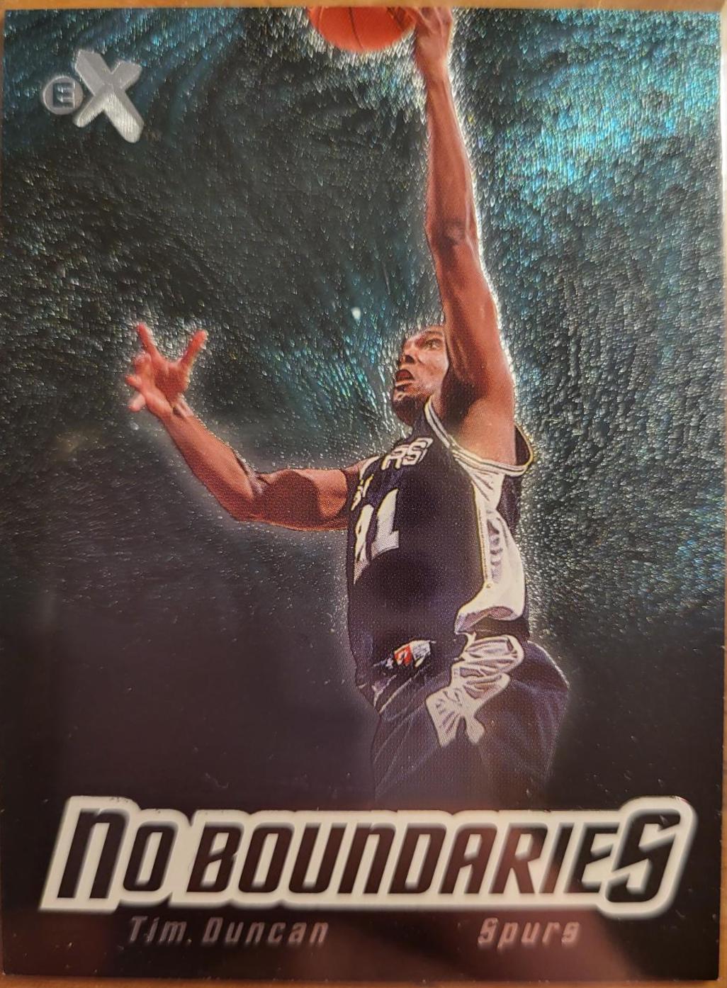 Tim Duncan #7 Basketball Cards 2000 Fleer E-X No Boundaries