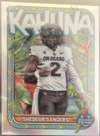 Shedeur Sanders #TBK-4 Football Cards 2023 Bowman Chrome University The Big Kahuna