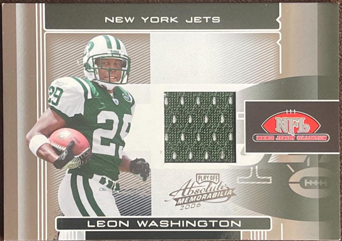 Leon Washington #RJC-16TE Football Cards 2006 Playoff Absolute Memorabilia Rookie Jersey