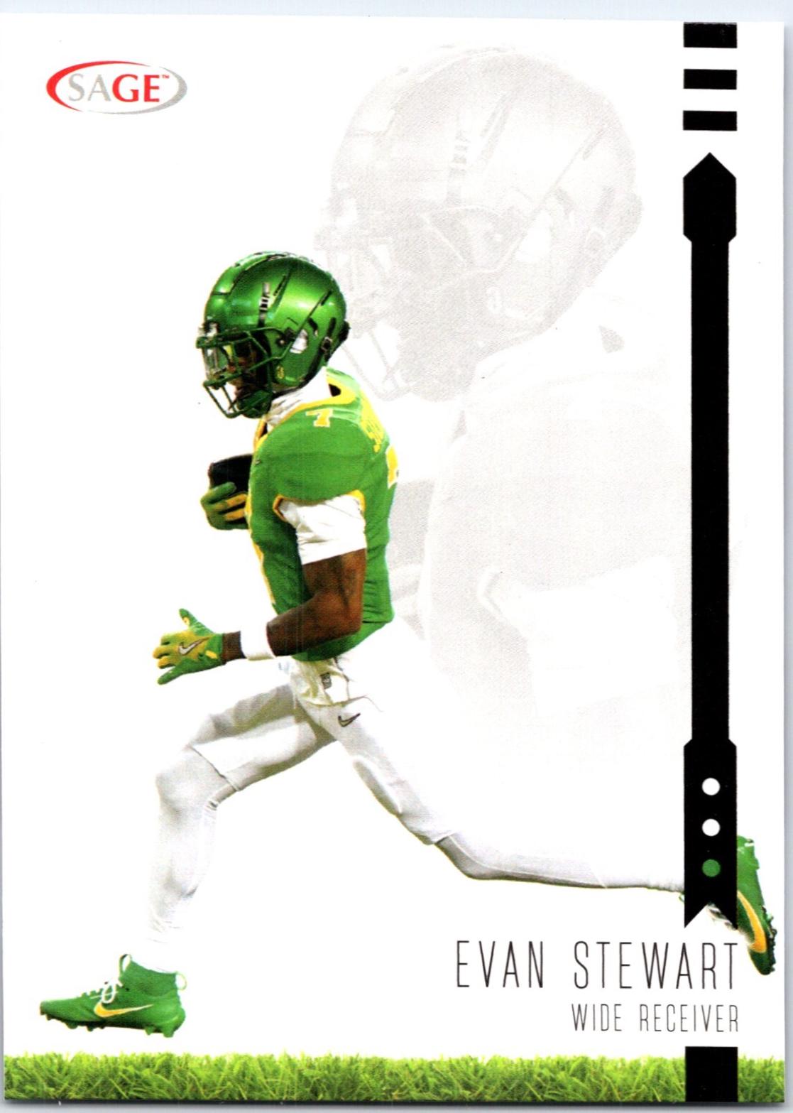 Evan Stewart #16 Football Cards 2025 Sage Hit