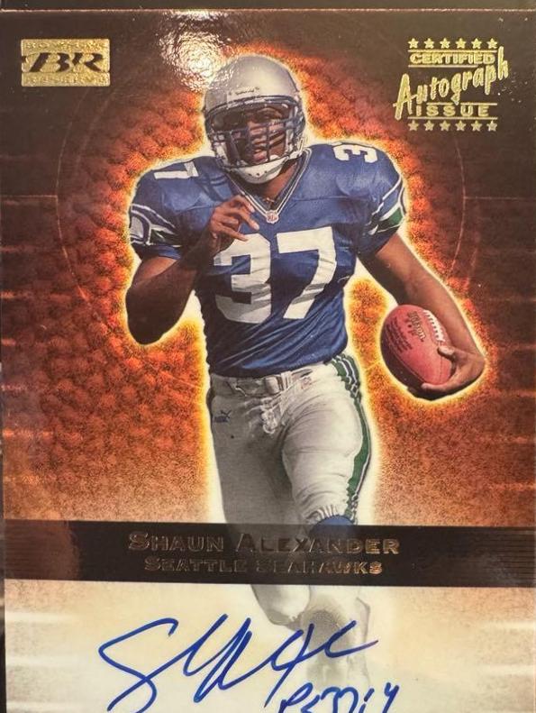Shaun Alexander #SA Football Cards 2000 Bowman Reserve Autograph