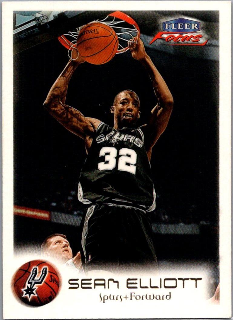Sean Elliott #7 Basketball Cards 1999 Fleer Focus