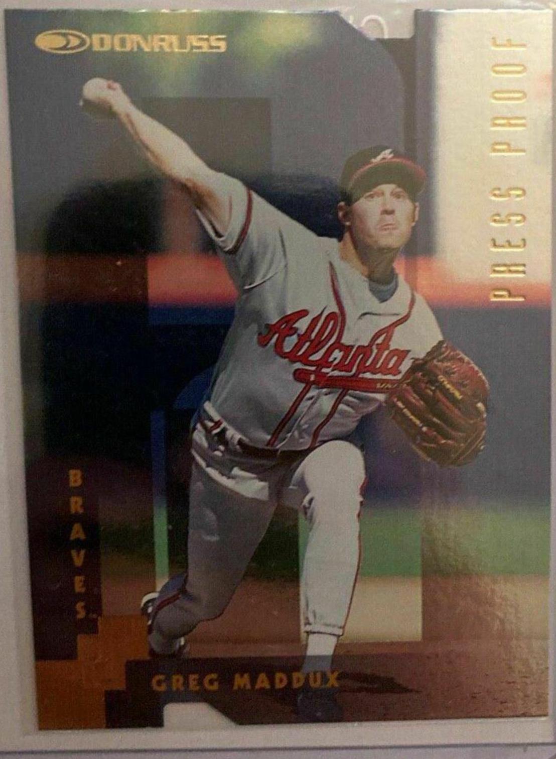 Greg Maddux #7 1997 Panini Donruss Press Proof Baseball