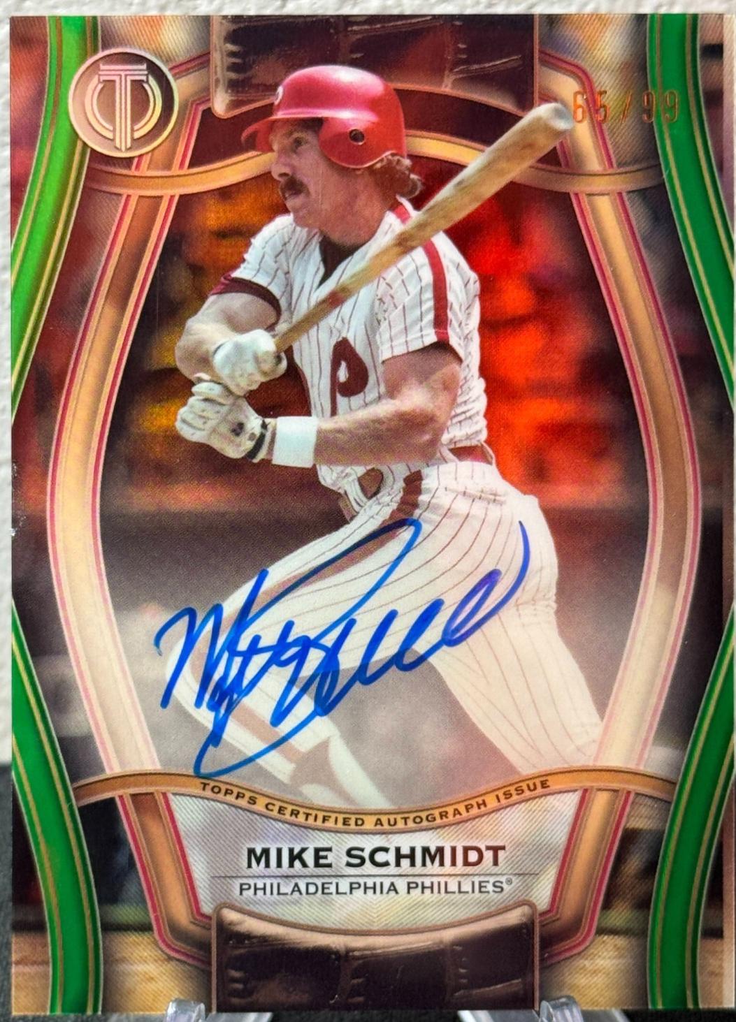 Mike Schmidt #PTGA-MSC Baseball Cards 2025 Topps Tribute Pillars of the Game Autograph