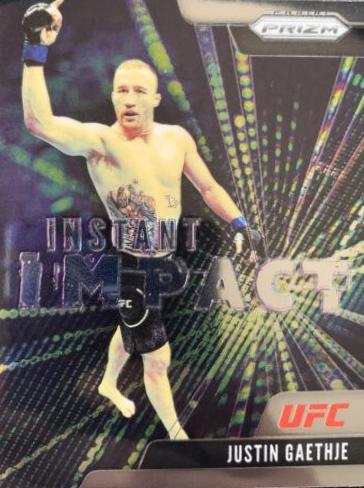 Justin Gaethje #15 Ufc Cards 2021 Panini Prizm UFC Instant Impact