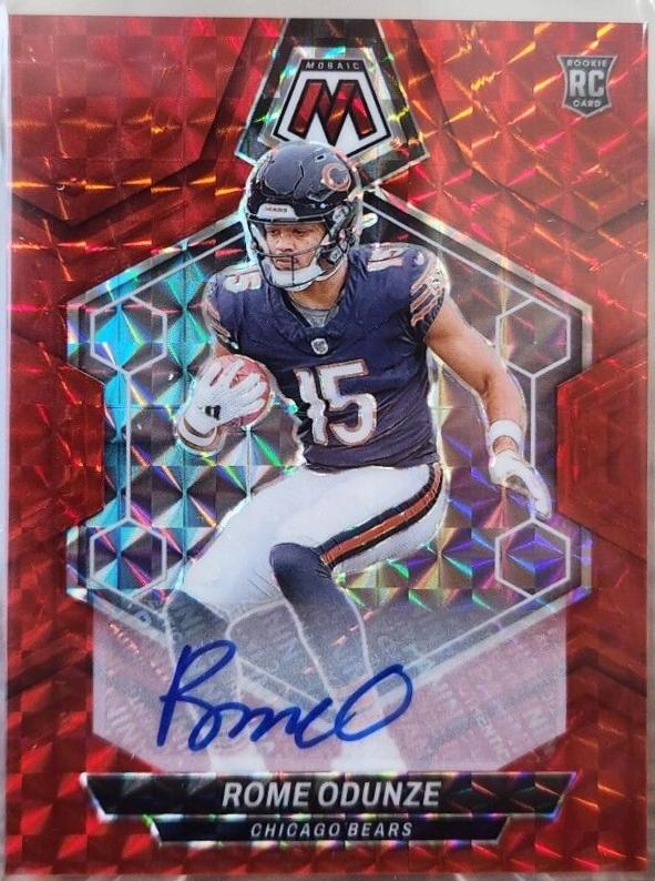 Rome Odunze [Autograph Red] #309 Prices | 2024 Panini Mosaic