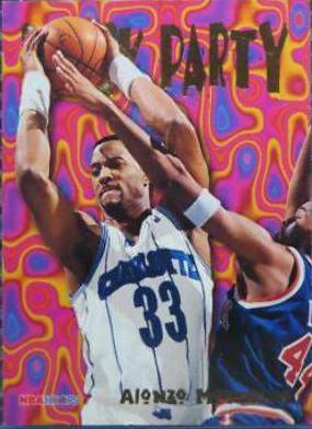 Alonzo Mourning #7 Basketball Cards 1995 Hoops Block Party