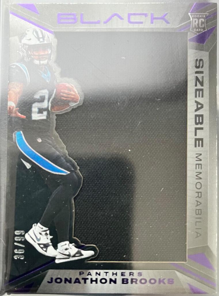 Jonathon Brooks #SR-JBS 2024 Panini Black Sizeable Rookie Memorabilia Football
