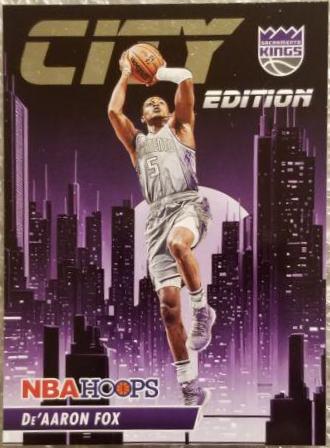 De'Aaron Fox #14 Basketball Cards 2023 Panini Hoops City Edition