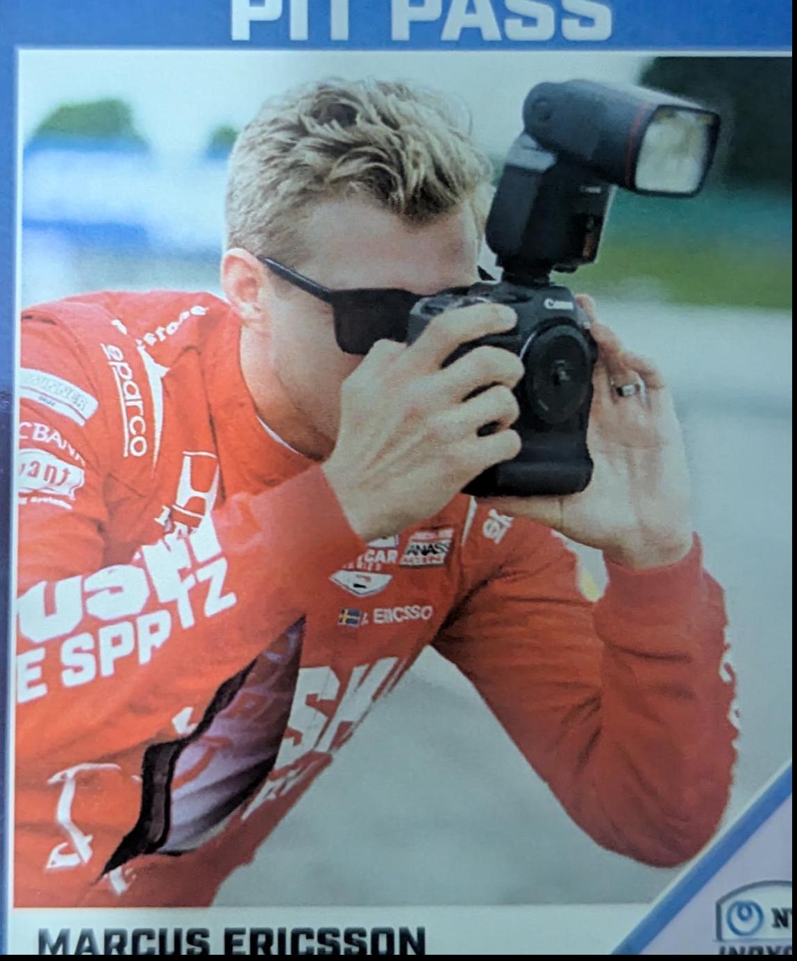 Marcus Ericsson #PP-ME Racing Cards 2024 Parkside NTT IndyCar Pit Pass