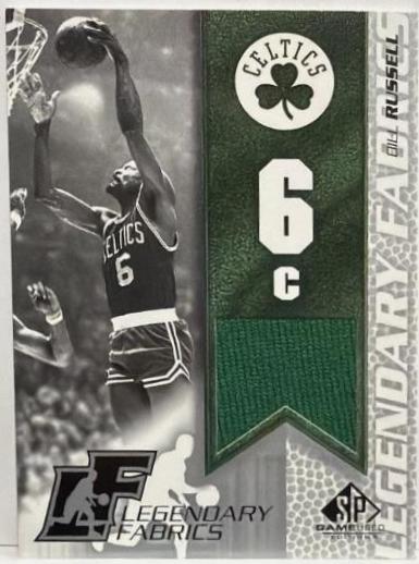Bill Russell #BRL0 2003 Sp Game Used Legendary Fabrics Basketball