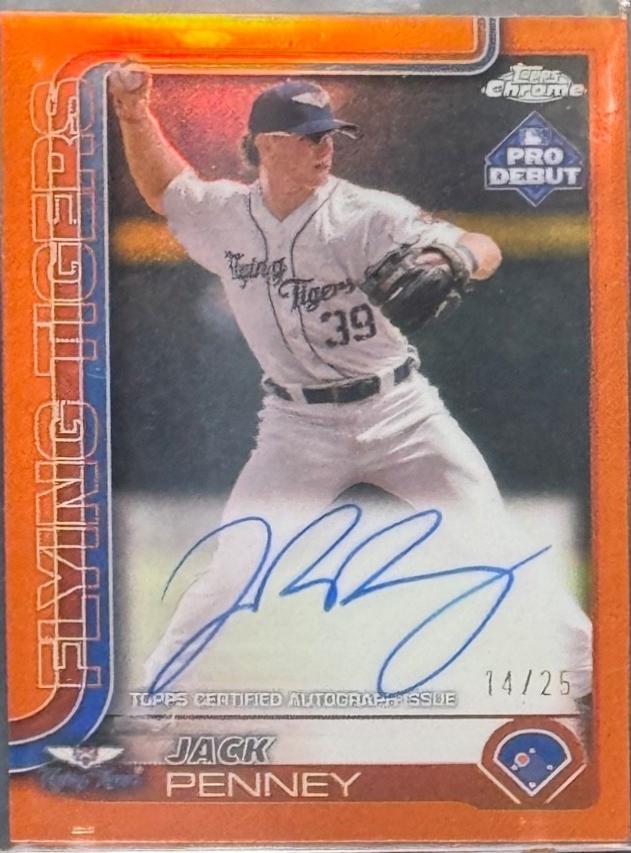 Jack Penney [Orange Lava Refractor Autograph] #PDC-191
