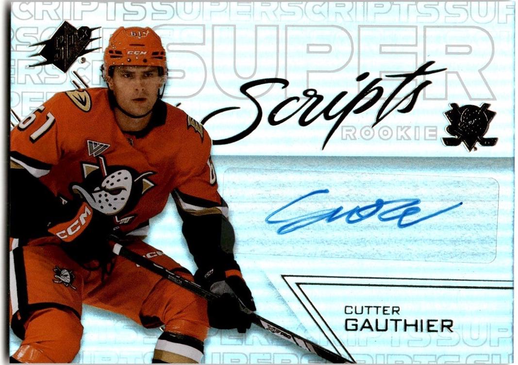 Cutter Gauthier #SSR-GA Hockey Cards 2024 SPx SuperScripts Rookie