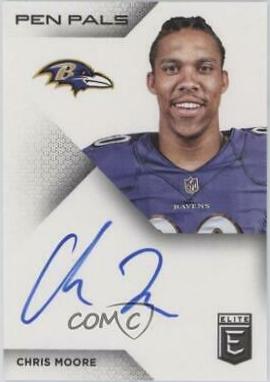 Chris Moore #PP-CM Football Cards 2016 Panini Donruss Elite Pen Pals Autographs