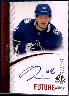 Olli Juolevi #RFWA-OJ Hockey Cards 2022 SP Authentic Retro Future Watch Autograph