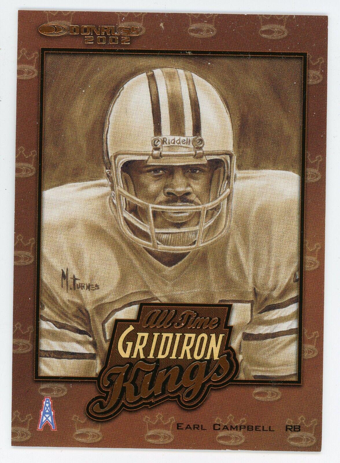 Earl Campbell #AT-3 Football Cards 2002 Panini Donruss All Time Gridiron Kings