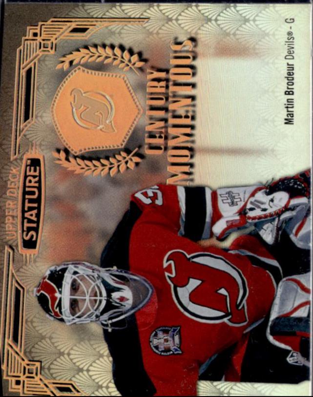 Martin Brodeur #CM-23 Hockey Cards 2020 Upper Deck Stature Century Momentous