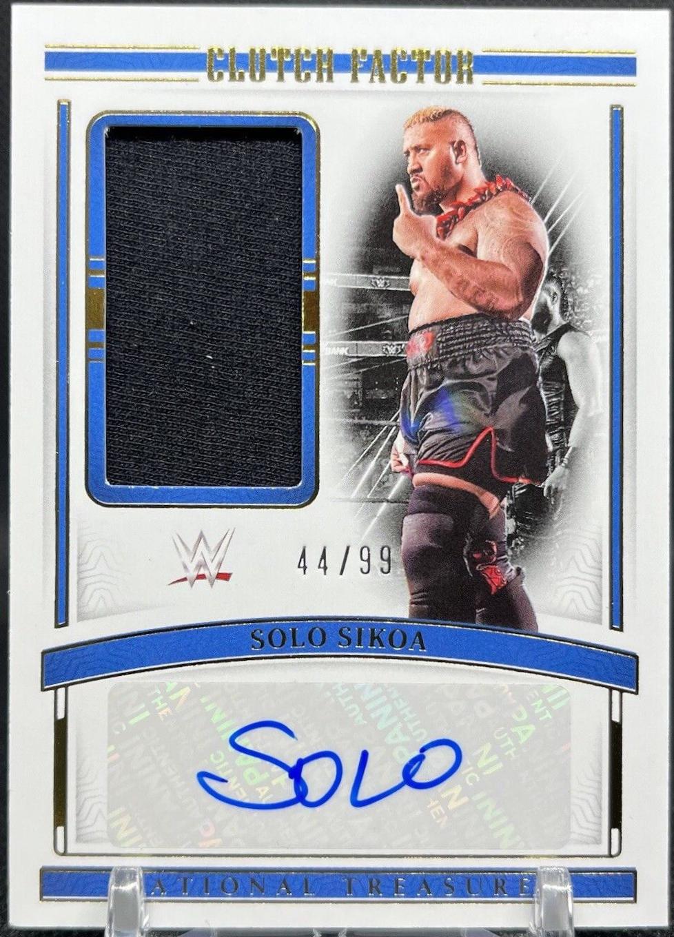 Solo Sikoa #CF-SLS Wrestling Cards 2024 Panini National Treasures WWE Clutch Factor Signature