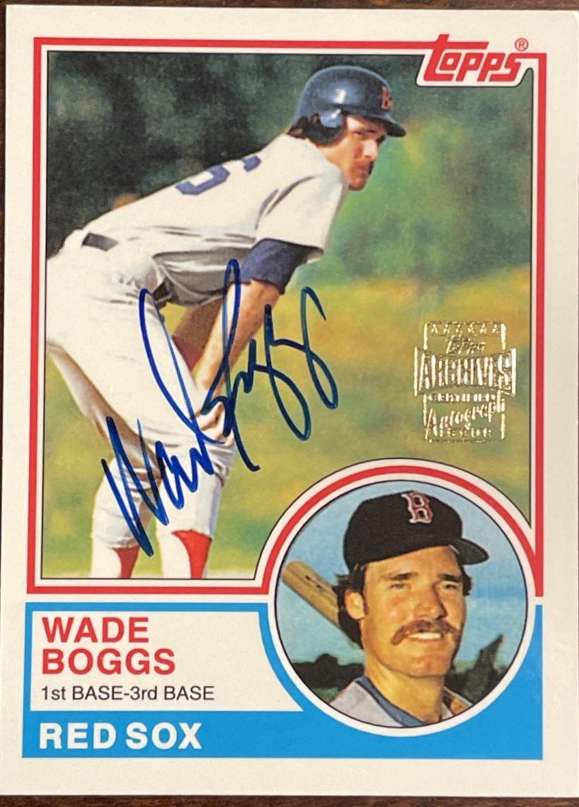 Wade Boggs #164 Baseball Cards 2001 Topps Archives Autographs