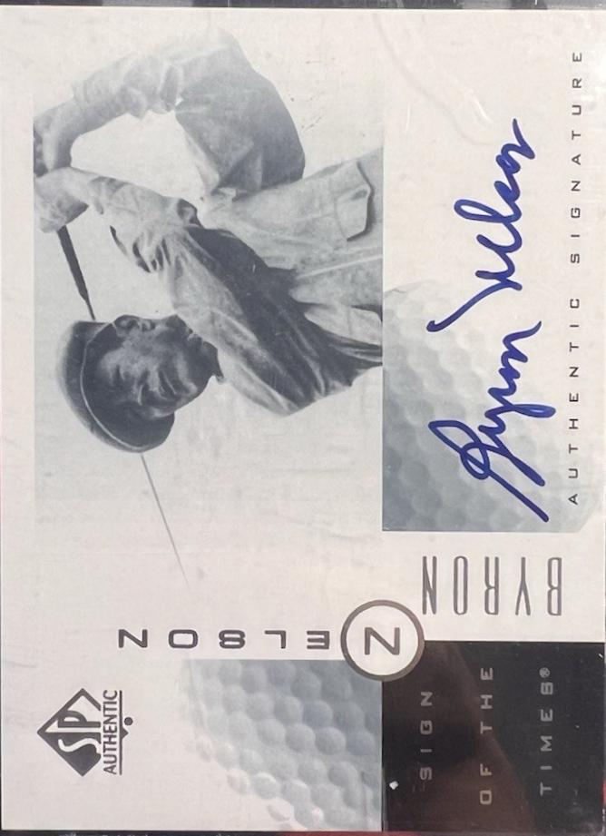 Byron Nelson #BN Golf Cards 2001 SP Authentic Sign of the Times Autograph