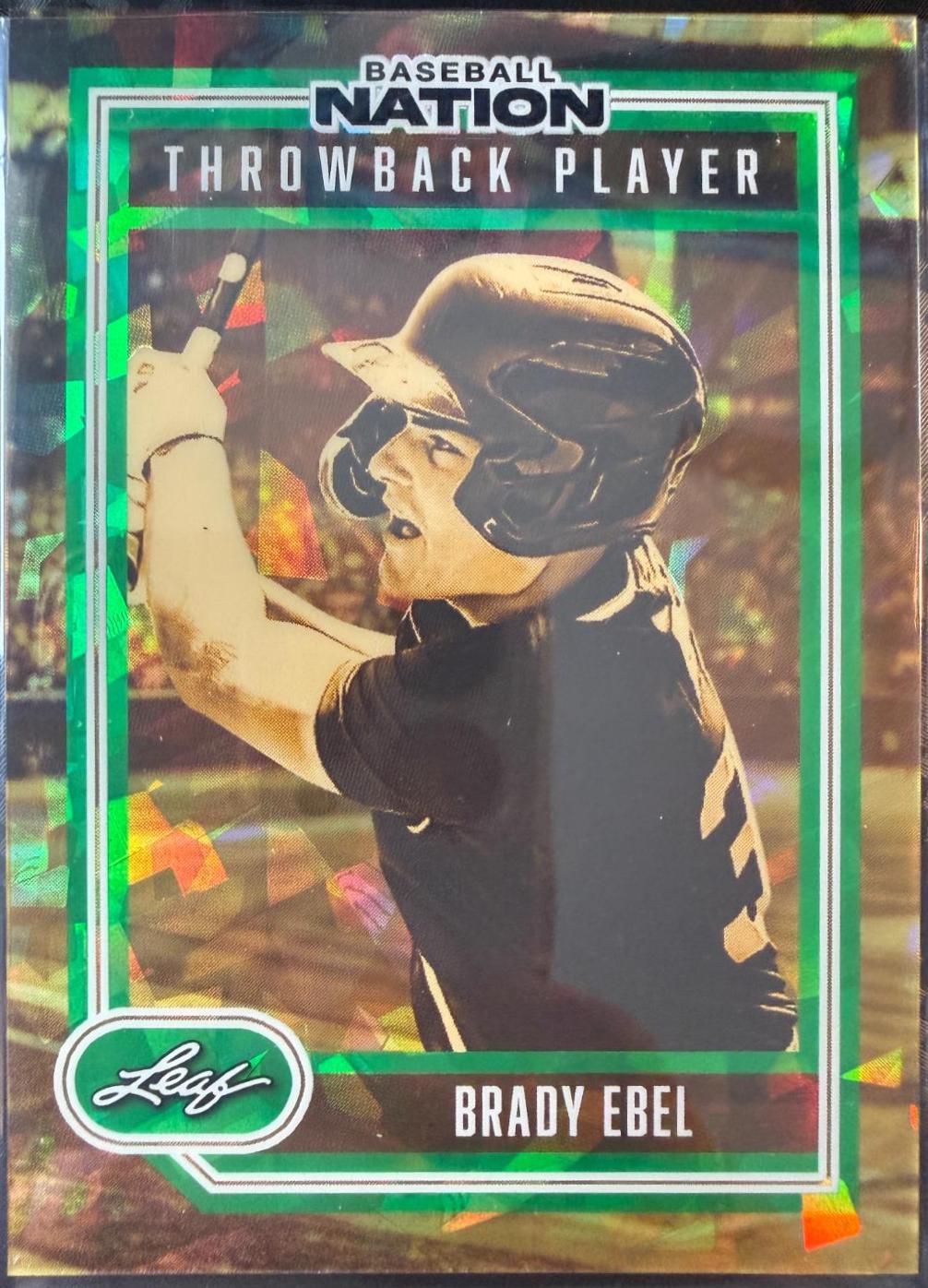 Brady Ebel #TB-3 2026 Leaf Baseball Nation Throwback Player