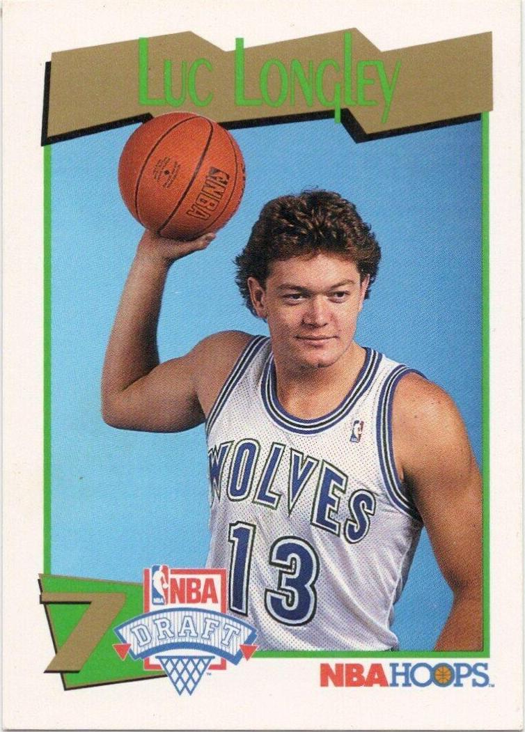 Luc Longley #552 Basketball Cards 1991 Hoops