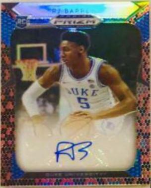 RJ Barrett #3 Basketball Cards 2019 Panini Prizm Draft Picks Autographs