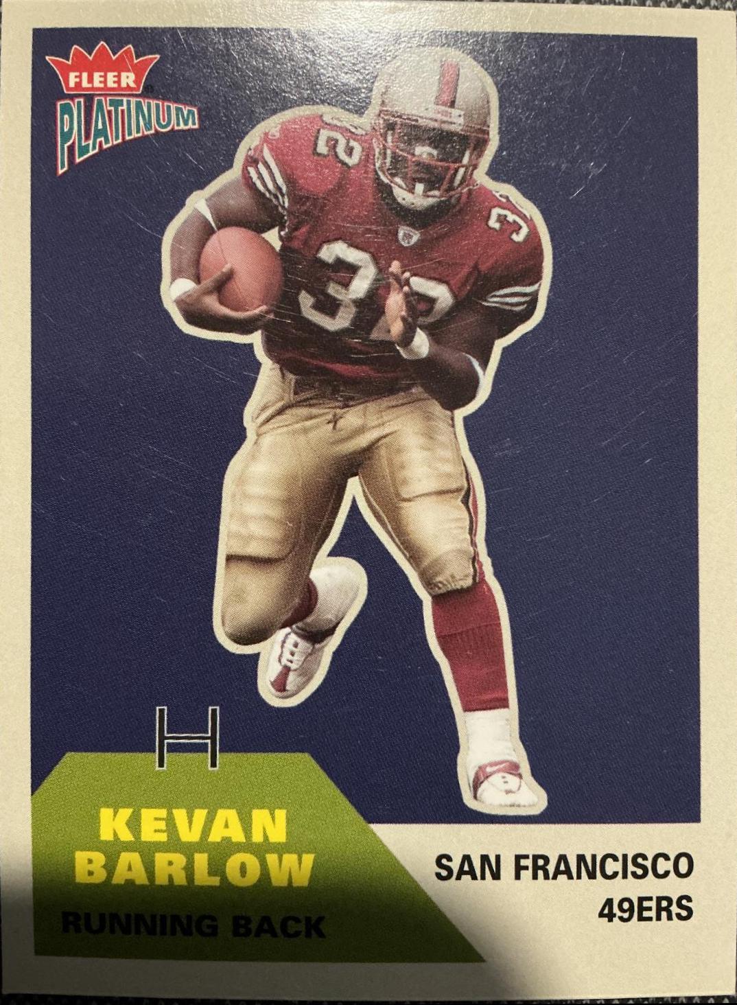 Kevan Barlow #166 2002 Fleer Platinum Football