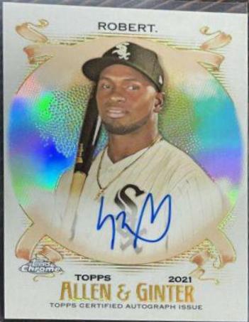 Luis Robert #AGA-LR Baseball Cards 2021 Topps Allen & Ginter Chrome Autographs