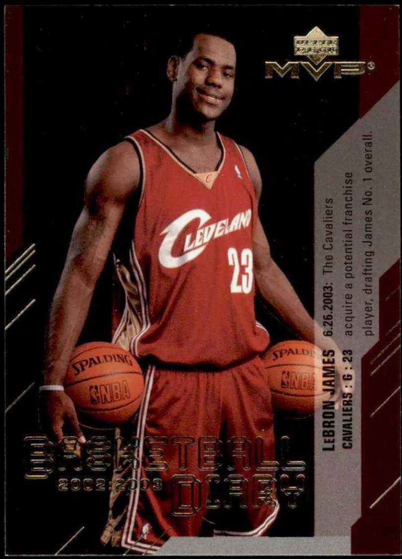 LeBron James #BD13 Basketball Cards 2003 Upper Deck MVP Basketball Diary