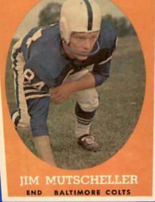 Jim Mutscheller #14 Football Cards 1958 Topps