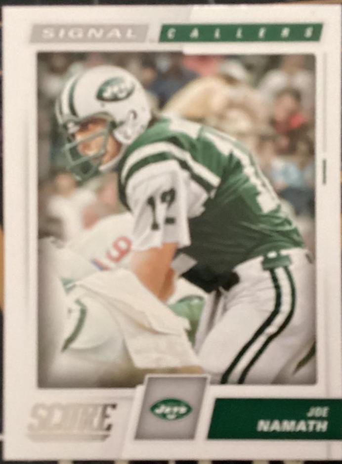 Joe Namath #12 Football Cards 2017 Panini Score Signal Callers
