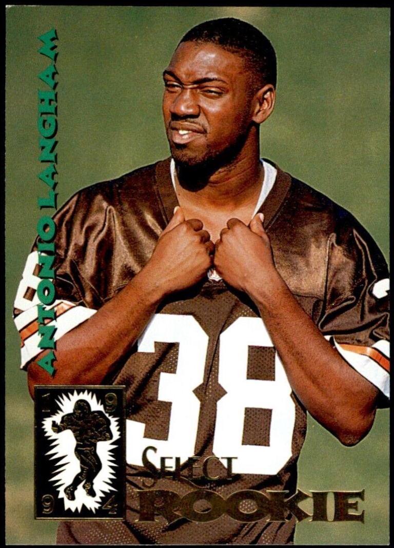 Antonio Langham #213 Football Cards 1994 Panini Select