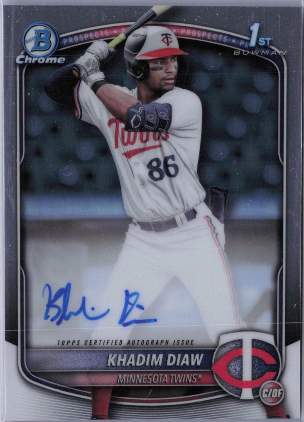 Khadim Diaw #CPA-KDW Baseball Cards 2025 Bowman Chrome Prospect Autograph
