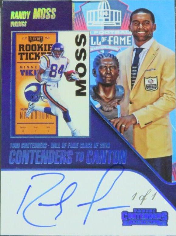 Randy Moss Football Cards 2018 Panini Contenders Canton Autographs