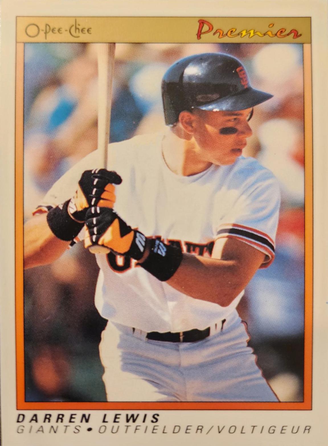 Darren Lewis #73 Baseball Cards 1991 O Pee Chee Premier