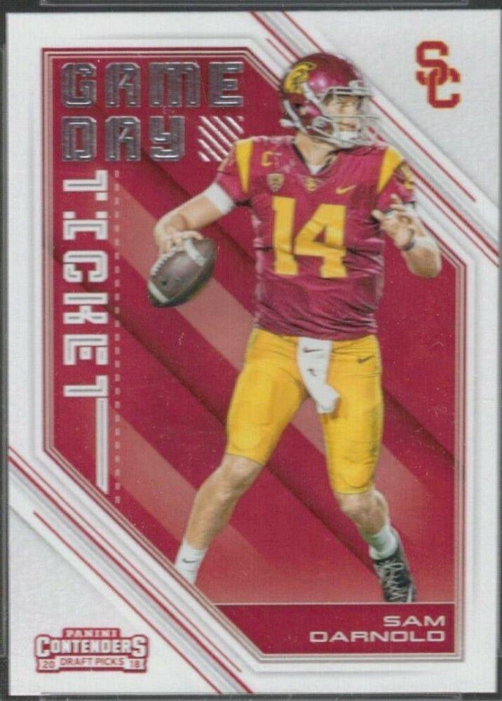 Sam Darnold #1 Football Cards 2018 Panini Contenders Draft Picks Game Day Ticket