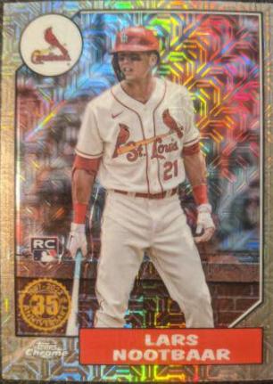Lars Nootbaar #T87C-70 Baseball Cards 2022 Topps Update 1987 Chrome