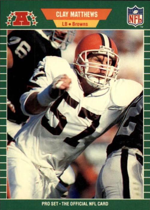 Clay Matthews #80 Football Cards 1989 Pro Set
