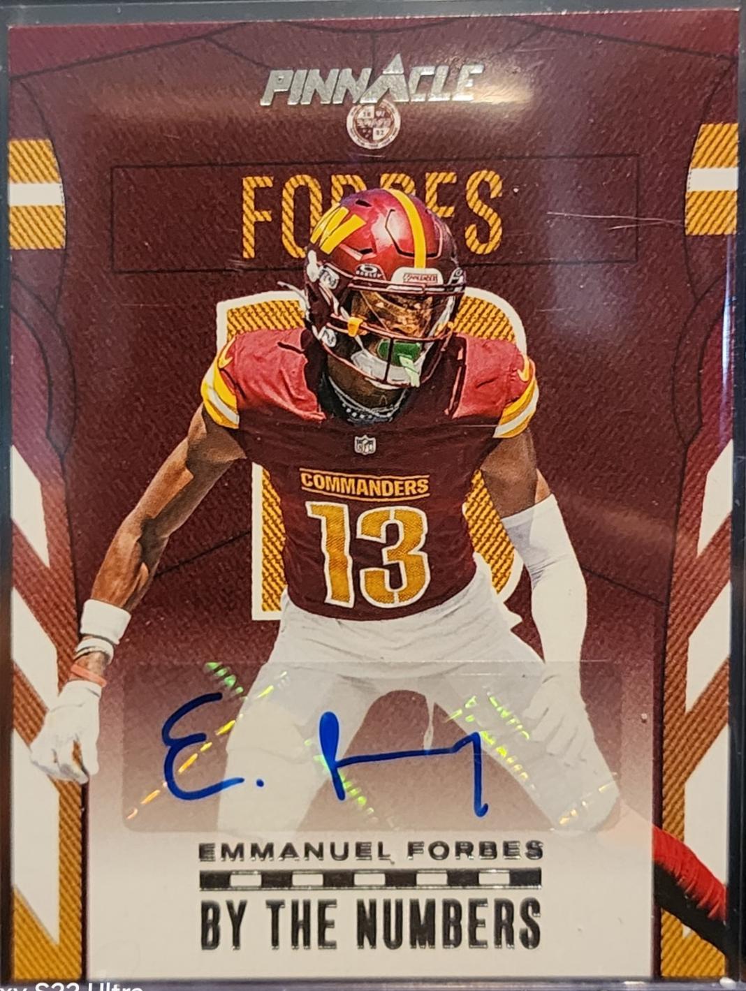 Emmanuel Forbes #BTNA-EFS Football Cards 2024 Panini Encore By the Numbers Autograph