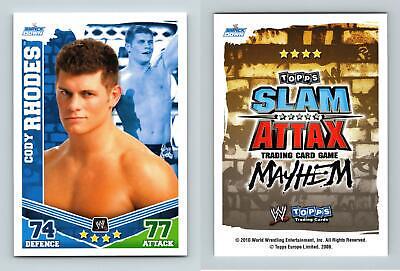 Cody Rhodes Wrestling Cards 2010 Topps Slam Attax WWE Mayhem