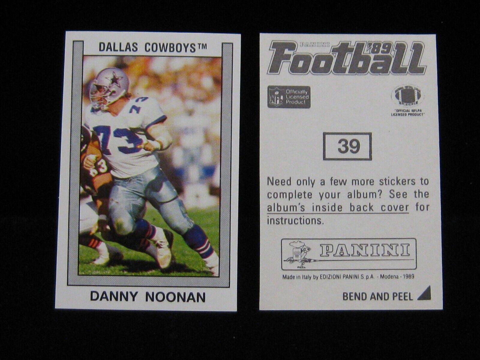 Danny Noonan #39 Football Cards 1989 Panini Sticker
