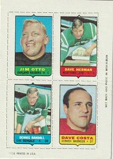 Jim Otto, Dave Herman, Dennis Randall, Dave Costa