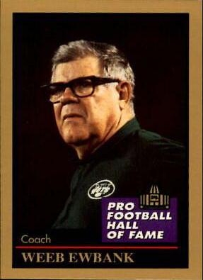 Weeb Ewbank #39 Football Cards 1991 Enor Pro HOF