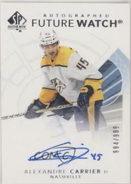 Alexandre Carrier #185 2017-18 SP Authentic Hockey