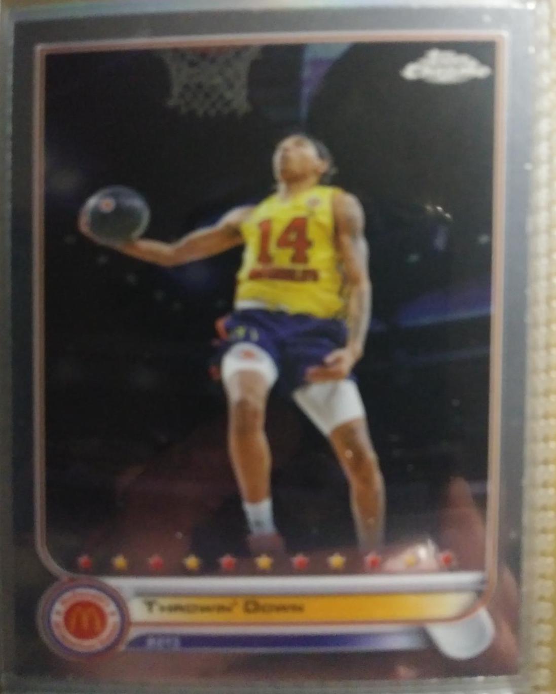 Throwin' Down #1 Basketball Cards 2022 Topps Chrome McDonald's All-American
