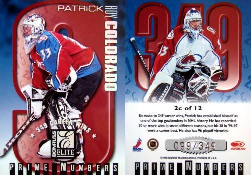 Patrick Roy #2C Hockey Cards 1997 Donruss Elite Prime Numbers