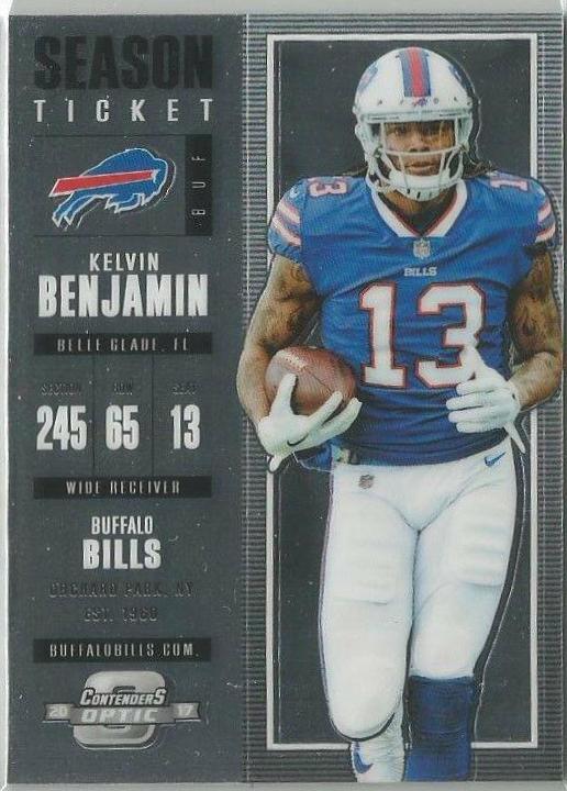 Kelvin Benjamin #5 Football Cards 2017 Panini Contenders Optic