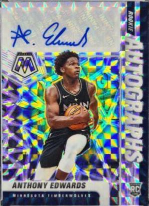 Anthony Edwards Rookie Autographs #RA-AED Basketball Cards 2020 Panini Mosaic Rookie Autographs